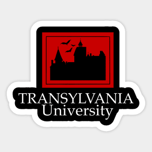 Transylvania University (White Text) Sticker